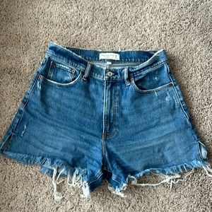 Abercrombie Curve Love Denim Mom Shorts